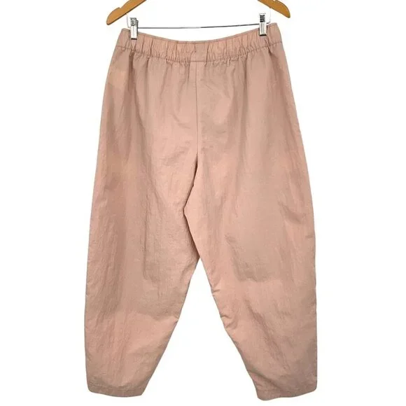 Nike Size L Athletic Pants Joggers Pink Drawstring 100% Nylon Baggy Women's - Picture 4 of 7